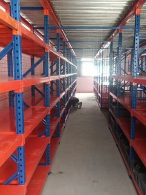 Racking Adjustable Metal Boltless Shelf and Racks Warehouse Storage Medium Duty Metal Rack Shelf